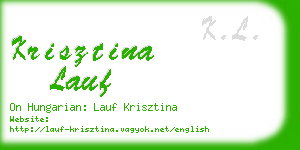 krisztina lauf business card